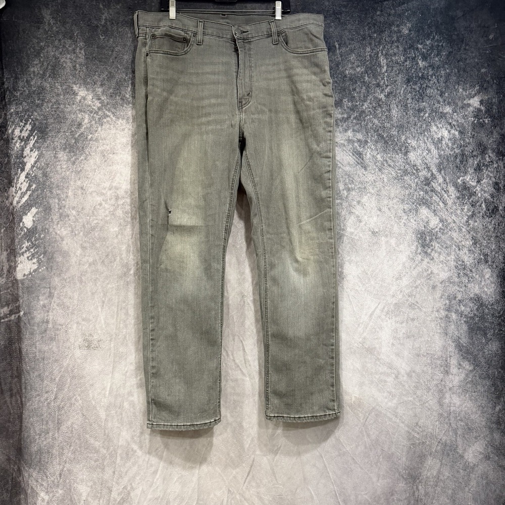 Levi’s 511 Men’s Jeans 38x32 Slim Fit Gray Stretch Denim WaterLess Distressed